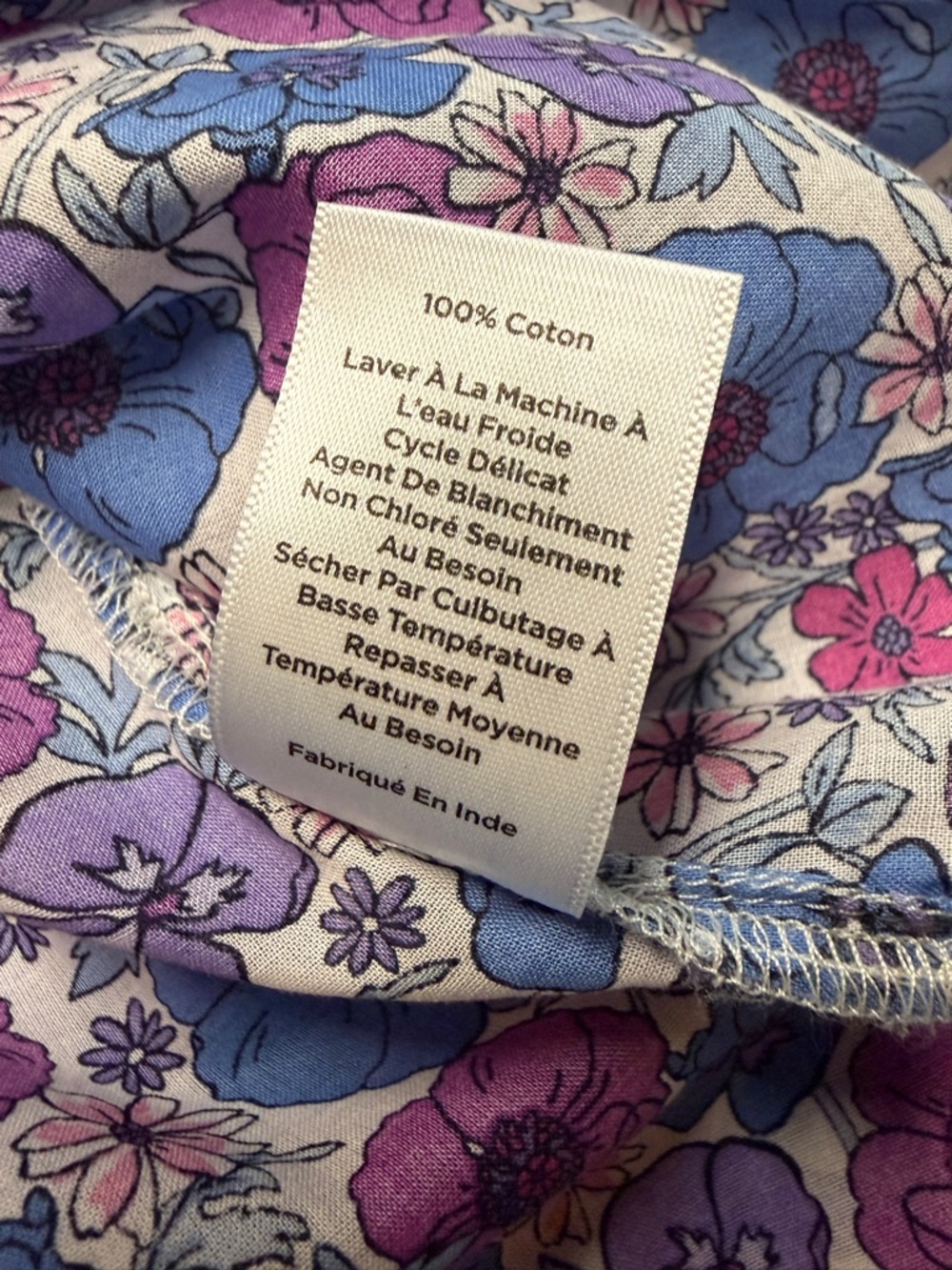 Talbots lightweight floral cotton blouse 2X - Picture 8 of 10